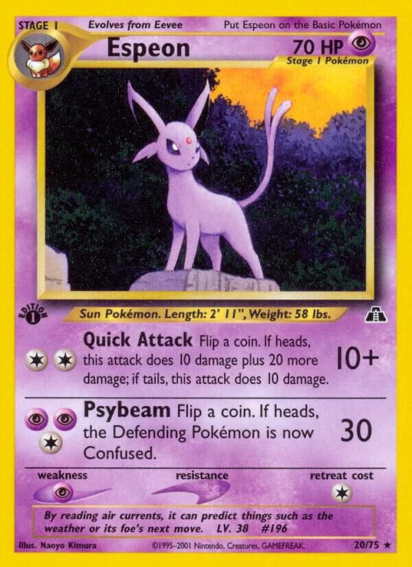 Pokemon Espeon 20/75 Neo Discovery