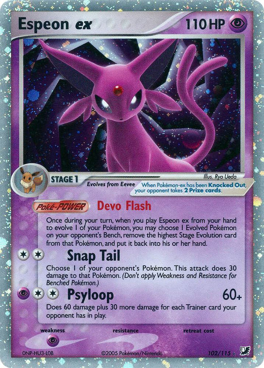 Pokemon Espeon ex 102/115 Unseen Forces