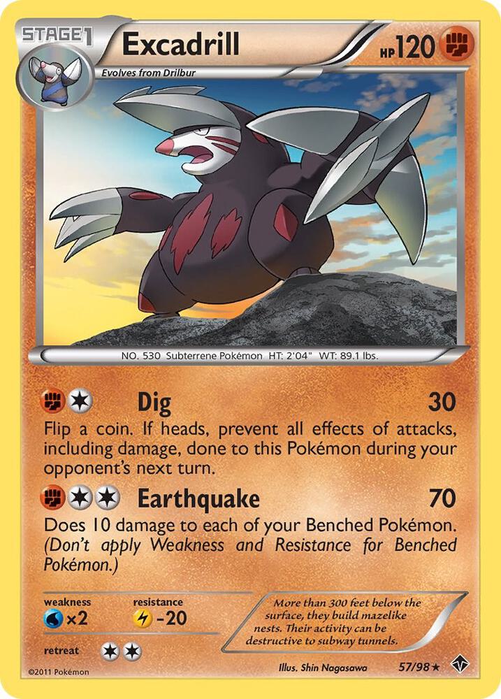 Pokemon Excadrill 57/98 Emerging Powers