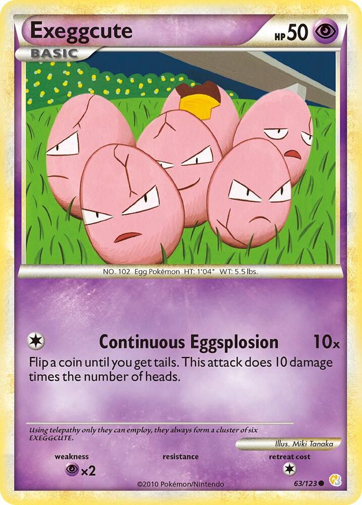 Pokemon Exeggcute 63/123 HeartGold & SoulSilver