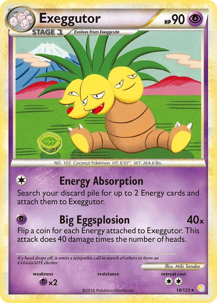 Pokemon Exeggutor 18/123 HeartGold & SoulSilver