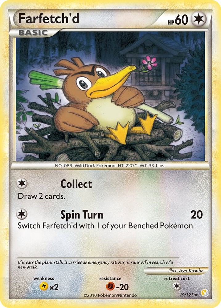 Pokemon Farfetch'd 19/123 HeartGold & SoulSilver