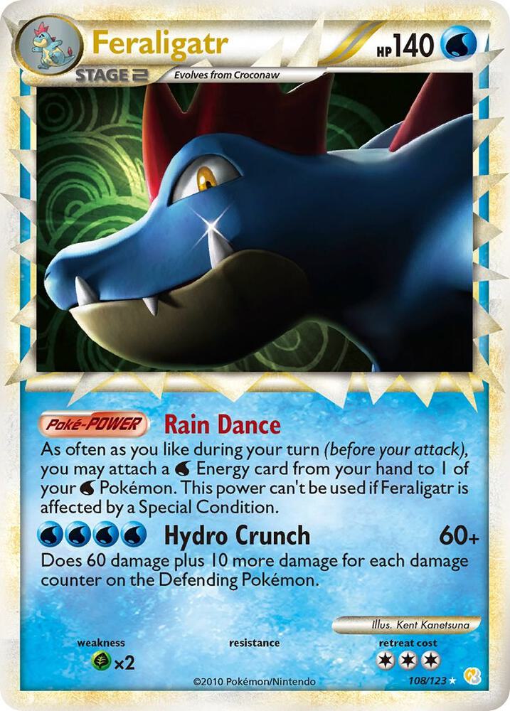 Pokemon Feraligatr Prime 108/123 HeartGold & SoulSilver