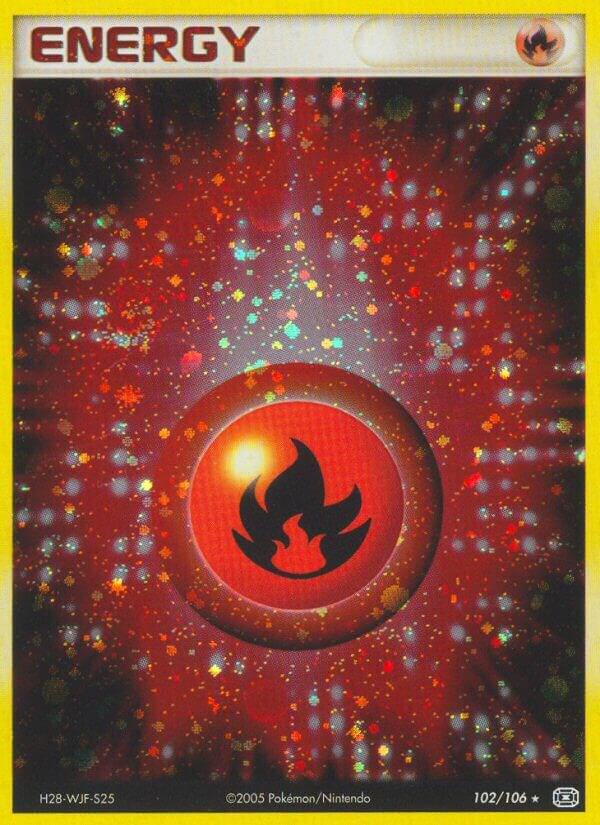 Pokemon Fire Energy 102/106 Emerald