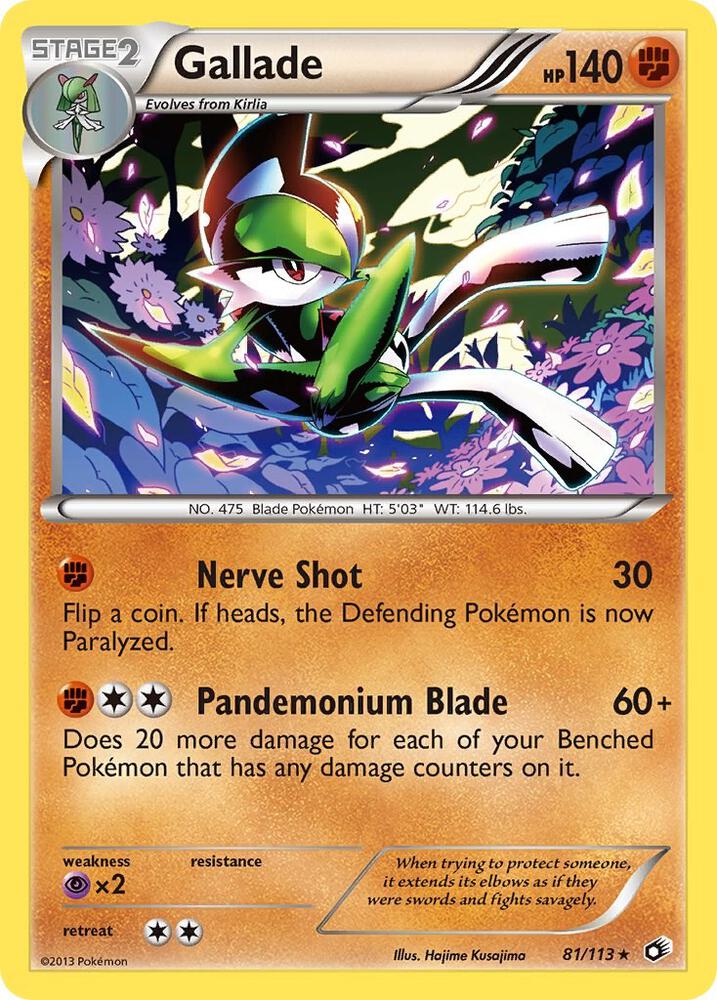 Pokemon Gallade 81/113 Legendary Treasures