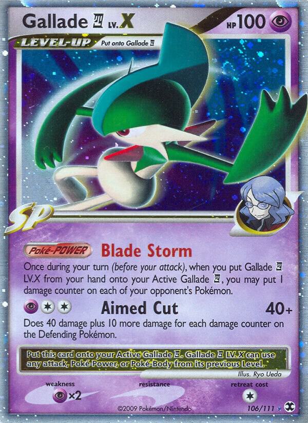 Pokemon Gallade E4 LV.X 106/111 Rising Rivals