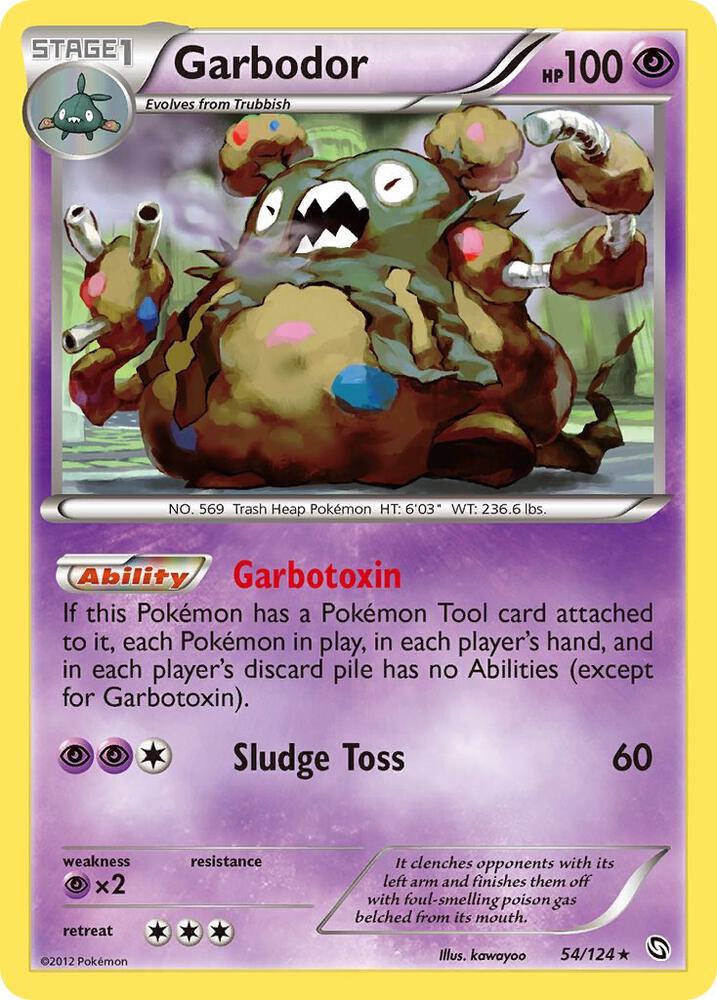 Pokemon Garbodor 54/124 Dragons Exalted