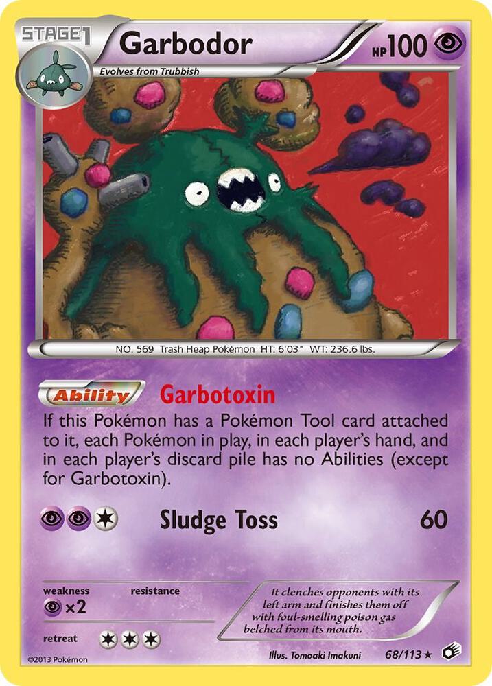 Pokemon Garbodor 68/113 Legendary Treasures