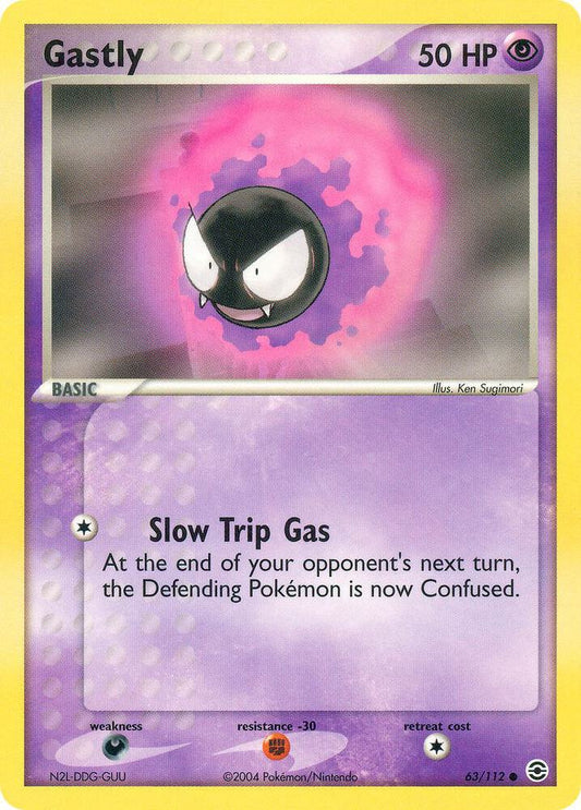 Pokemon Gastly 63/112 FireRed & LeafGreen