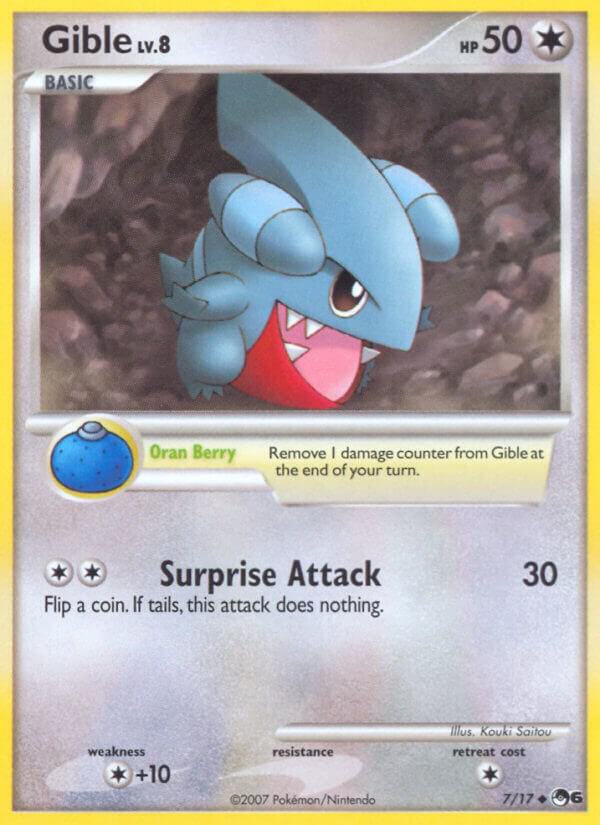 Pokemon Gible 7/17 POP Series 6