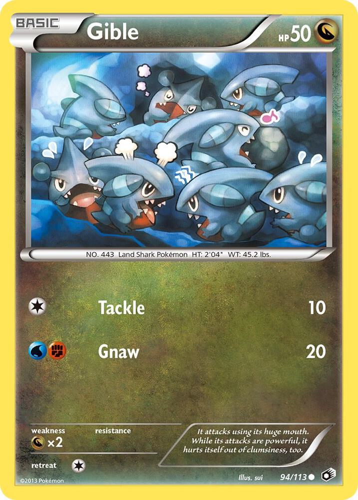 Pokemon Gible 94/113 Legendary Treasures