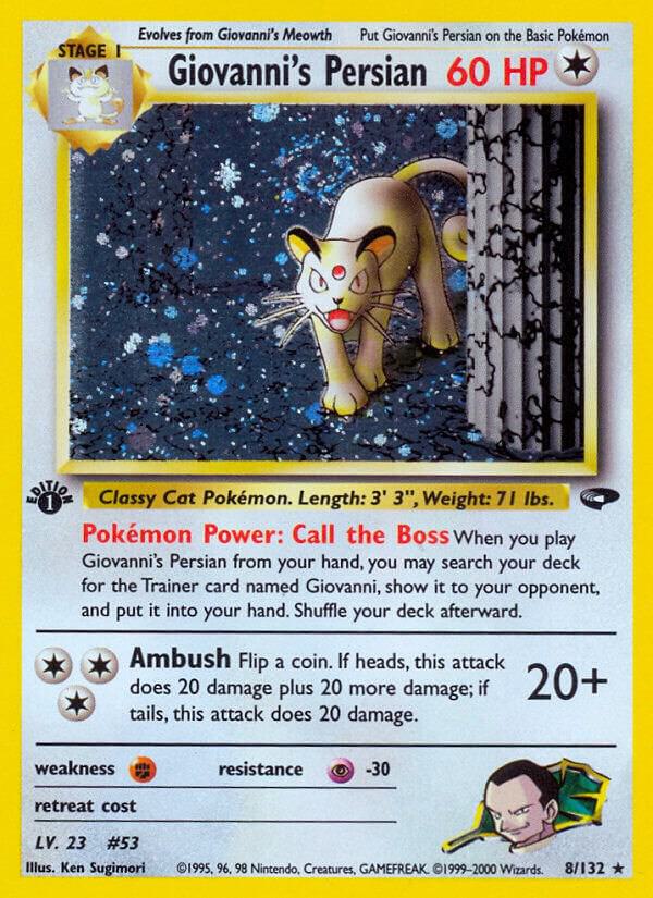 Pokemon Giovanni's Persian 8/132 Gym Challenge
