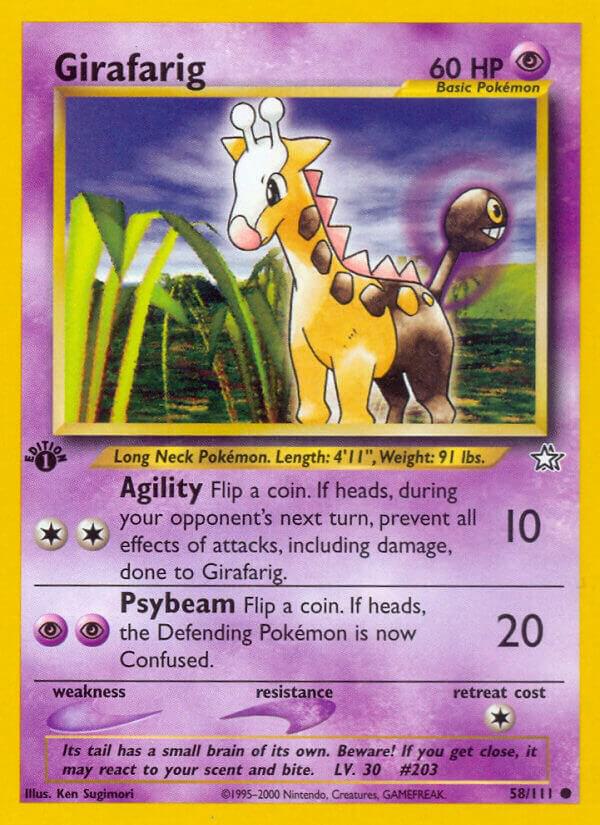 Pokemon Girafarig # 58 Neo Genesis