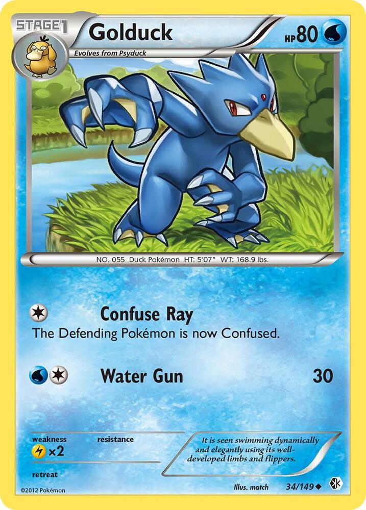 Pokemon Golduck 34/149 Boundaries Crossed