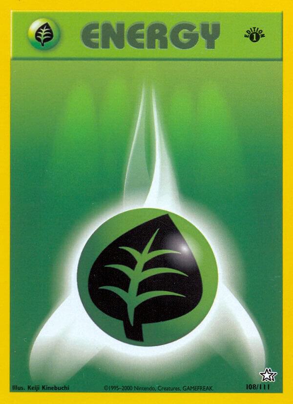 Pokemon Grass Energy # 108 Neo Genesis
