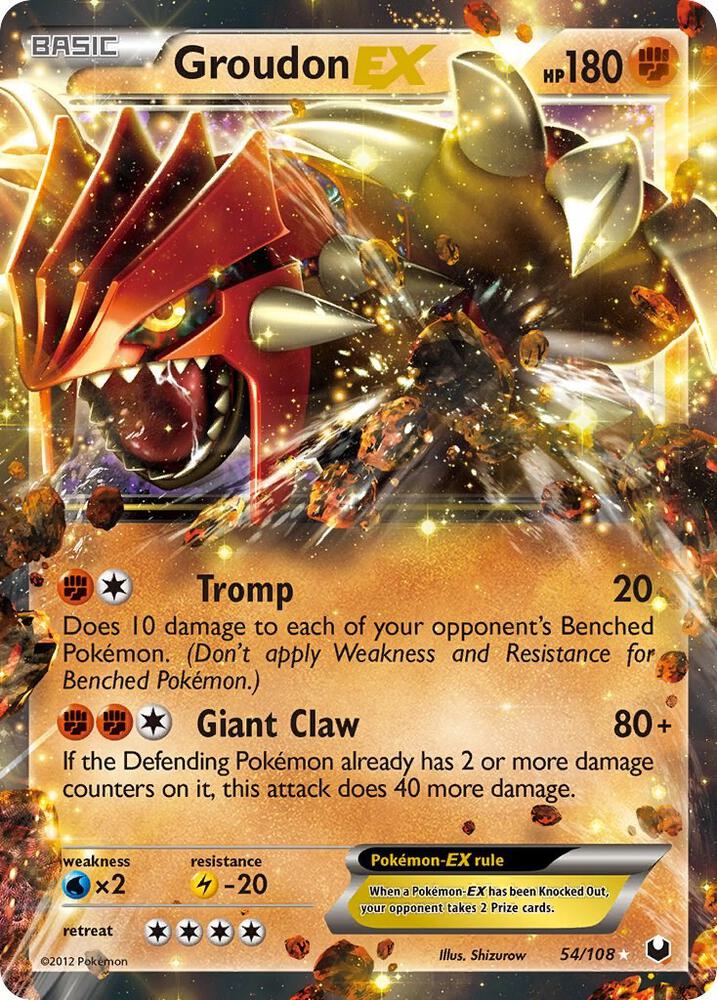 Pokemon Groudon EX 54/108 Dark Explorers