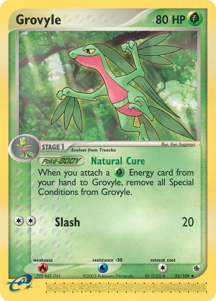 Pokemon Grovyle 32/109 EX Ruby & Sapphire