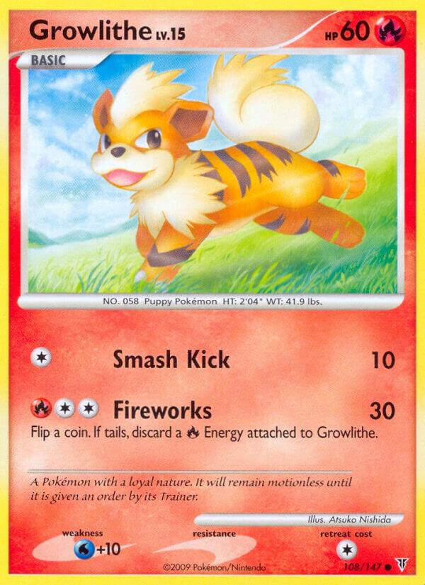 Pokemon Growlithe 108/147 Supreme Victors
