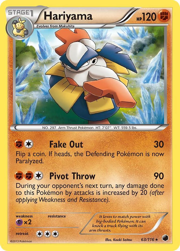 Pokemon Hariyama 63/116 Plasma Freeze