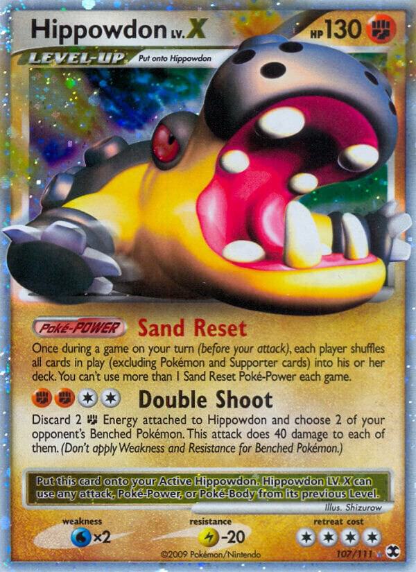 Pokemon Hippowdon LV.X 107/111 Rising Rivals