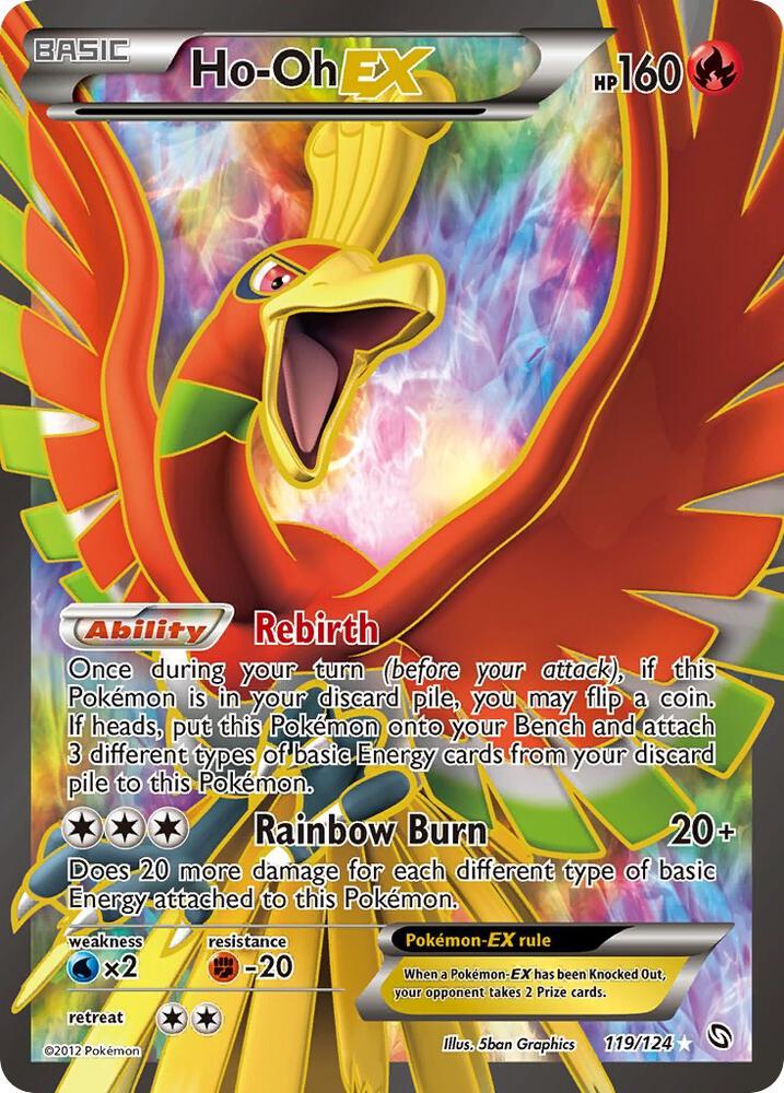 Pokemon Ho-Oh EX 119/124 Dragons Exalted