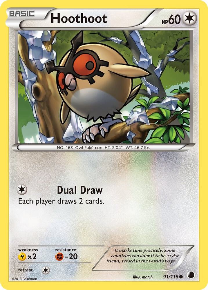 Pokemon Hoothoot 91/116 Plasma Freeze