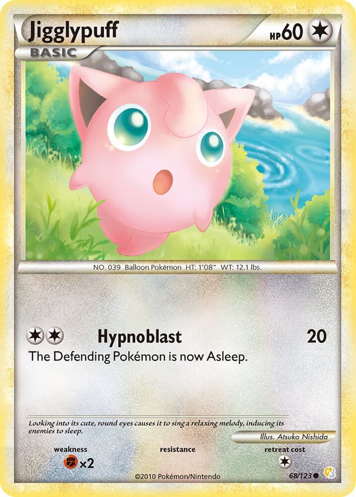 Pokemon Jigglypuff 68/123 HeartGold & SoulSilver