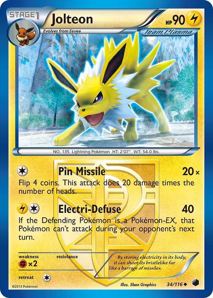 Pokemon Jolteon 34/116 Plasma Freeze