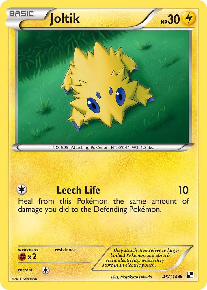 Pokemon Joltik 45/114 Black & White
