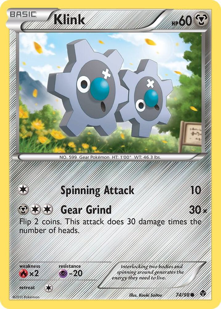 Pokemon Klink 74/98 Emerging Powers