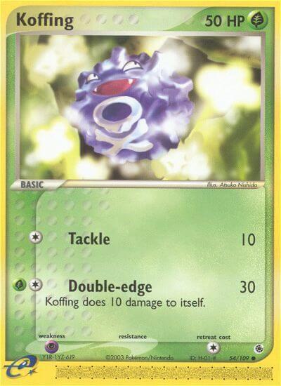 Pokemon Koffing 54/109 EX Ruby & Sapphire