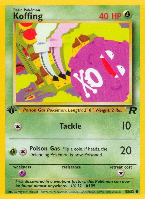 Pokemon Koffing #58 Team Rocket