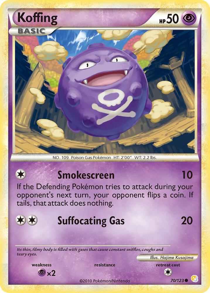 Pokemon Koffing 70/123 HeartGold & SoulSilver