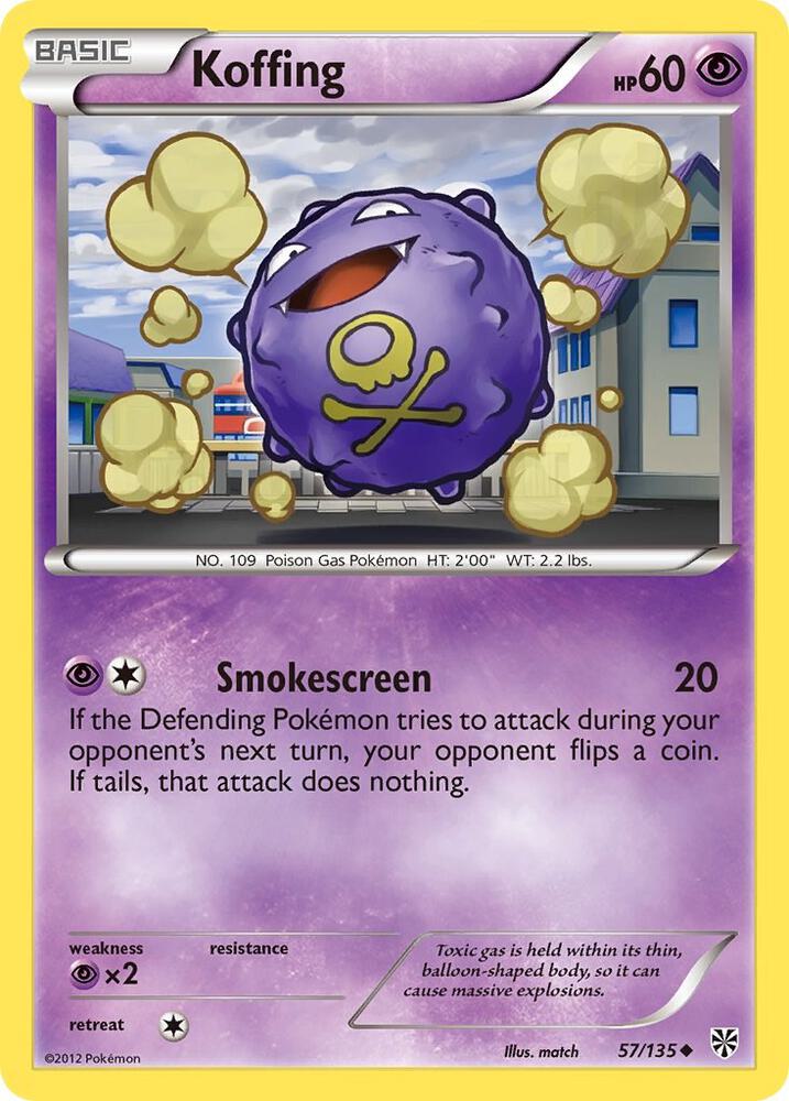 Pokemon Koffing 57/135 Plasma Storm