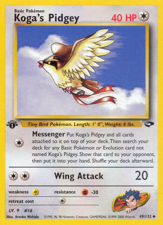 Pokemon  Koga's Pidgey 49/132 Gym Challenge
