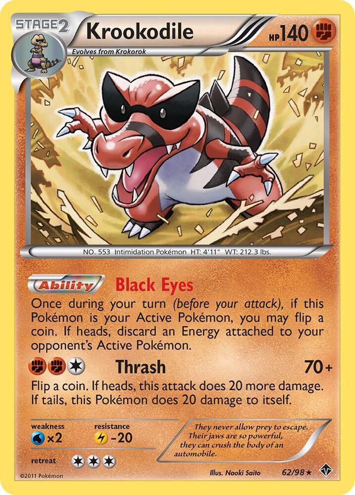 Pokemon Krookodile 62/98 Emerging Powers
