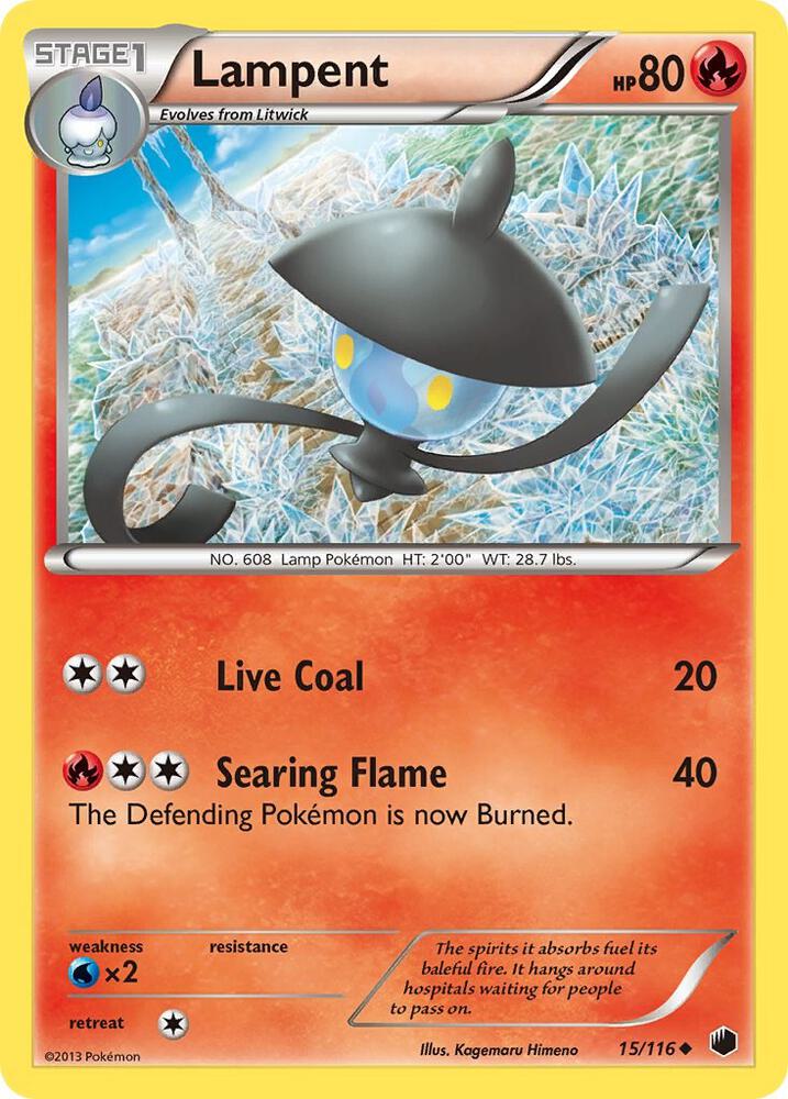 Pokemon Lampent 15/116 Plasma Freeze
