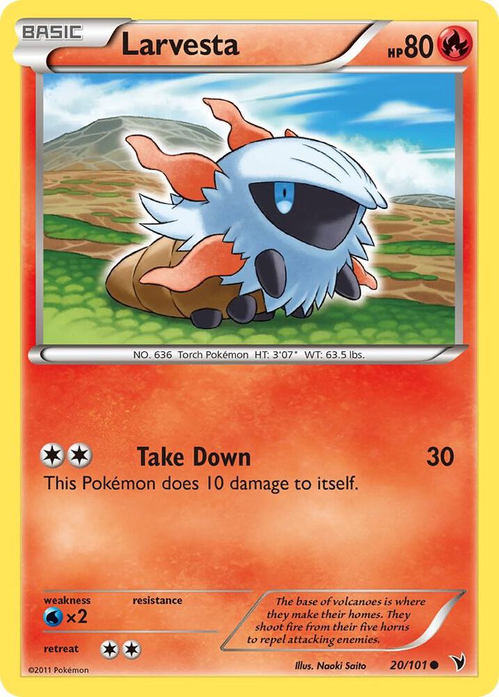 Pokemon Larvesta 20/101 Noble Victories