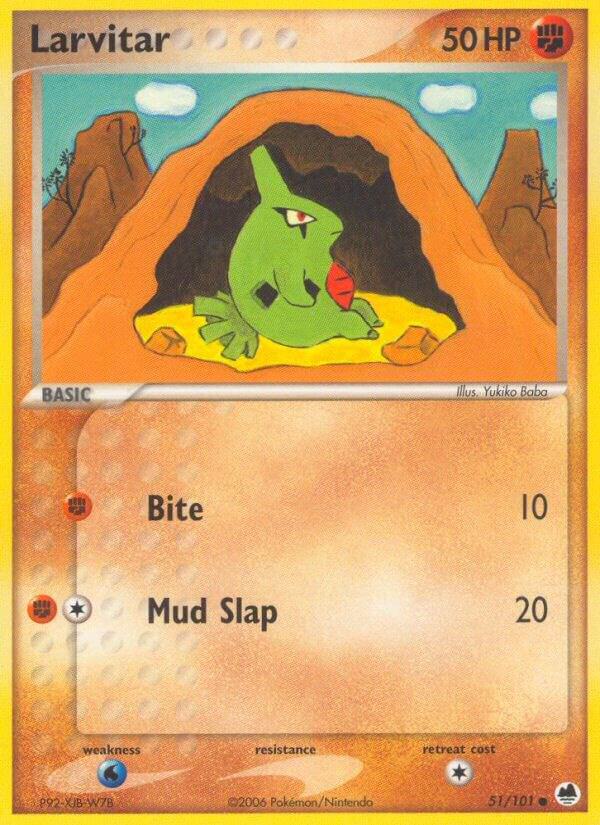 Pokemon Larvitar 51/101 Dragon Frontiers