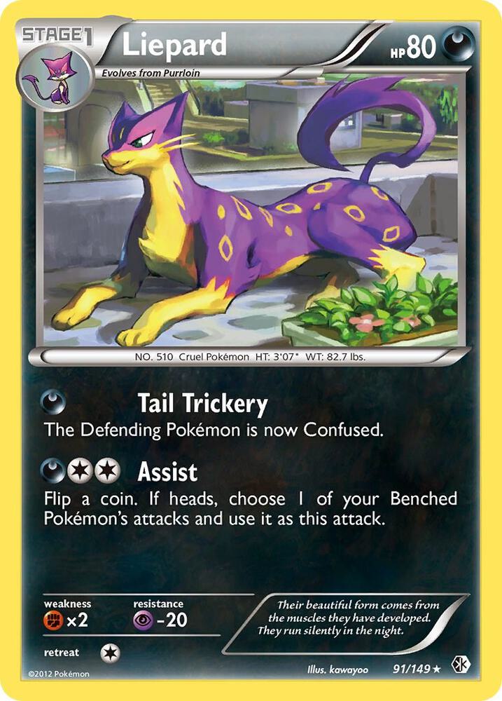 Pokemon Liepard 91/149 Boundaries Crossed