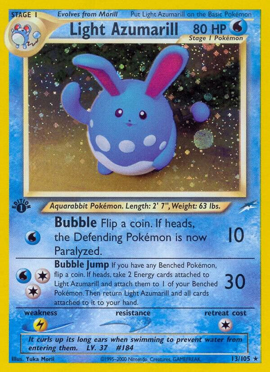 Pokemon Light Azumarill 13/105 Neo Destiny