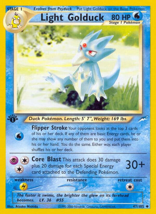 Pokemon Light Golduck 47/105 Neo Destiny