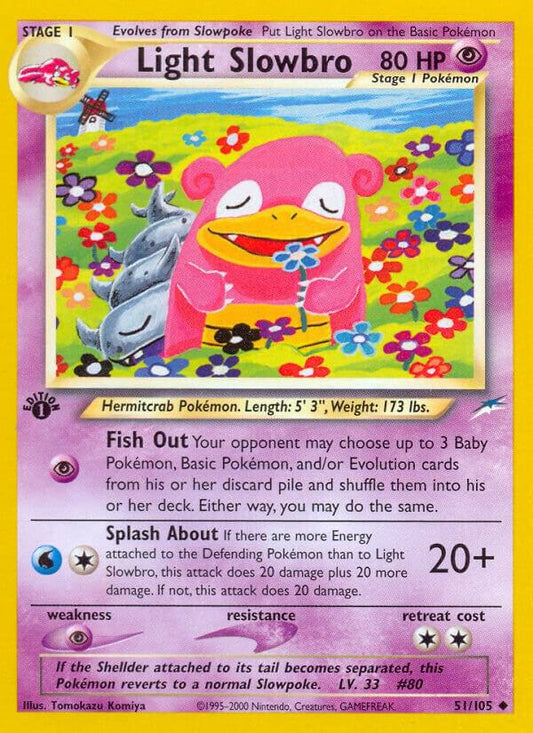 Pokemon Light Slowbro 51/105 Neo Destiny