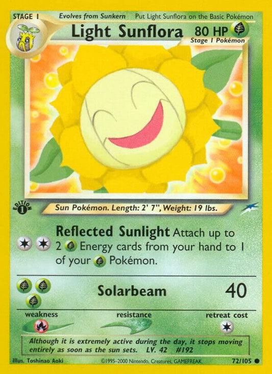 Pokemon Light Sunflora 72/105 Neo Destiny