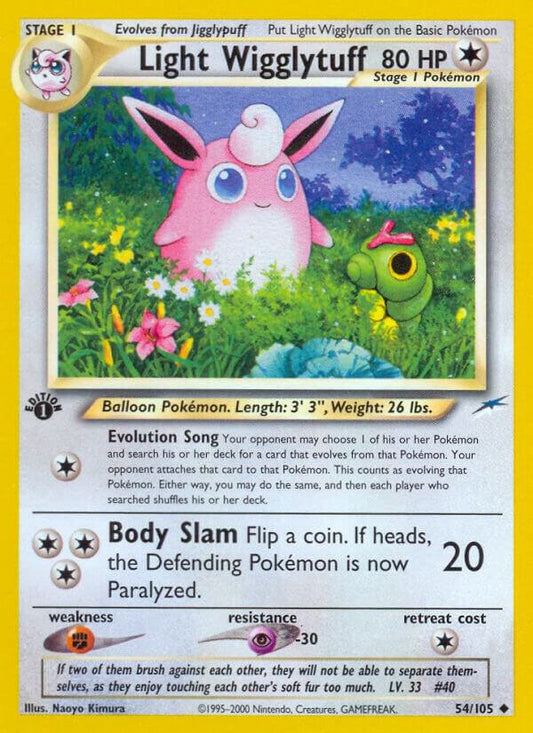 Pokemon Light Wigglytuff 54/105 Neo Destiny