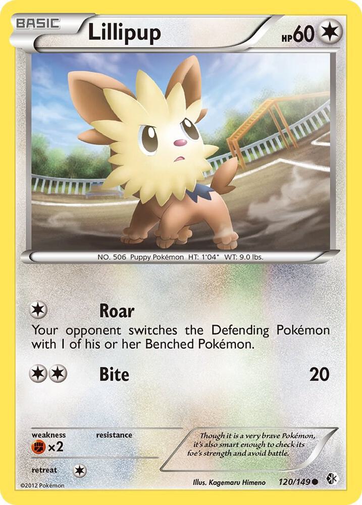 Pokemon Lillipup 120/149 Boundaries Crossed