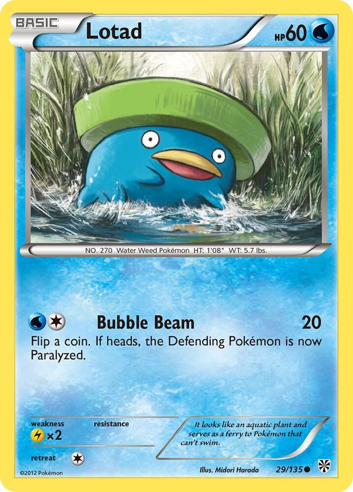 Pokemon Lotad 29/135 Plasma Storm