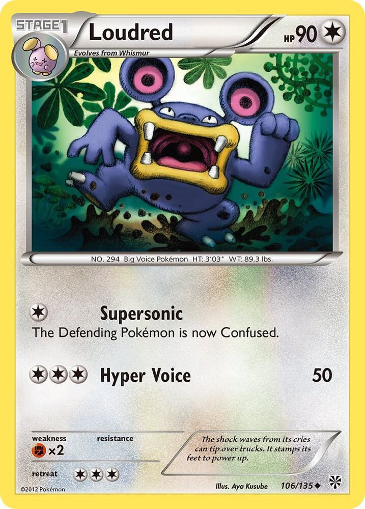 Pokemon Loudred 106/135 Plasma Storm
