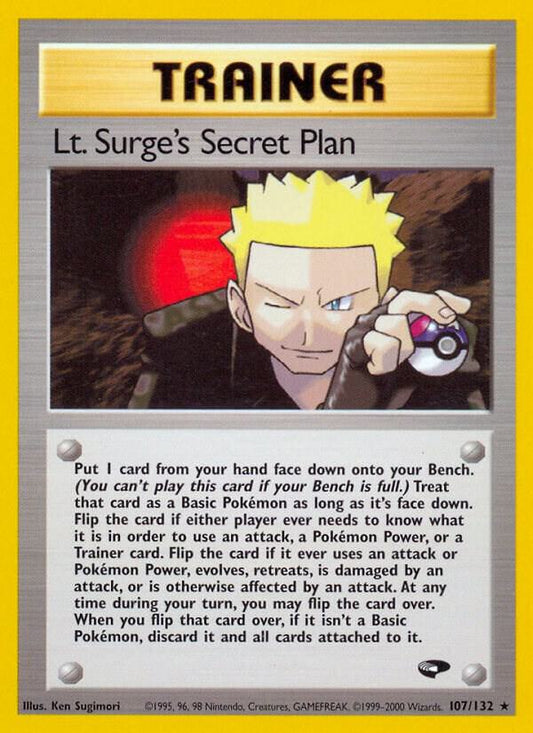 Pokemon  Lt. Surge's Secret Plan 107/132 Gym Challenge