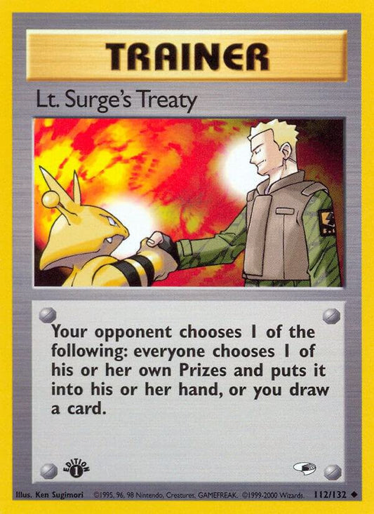 Pokemon Lt. Surge's Treaty 112/132 Gym Heroes